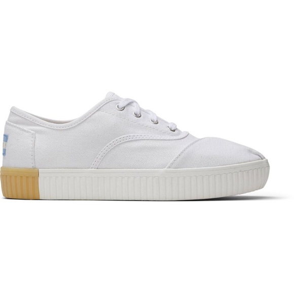 Tom’s white canvas cordones platform sneaker - Picture 1 of 7